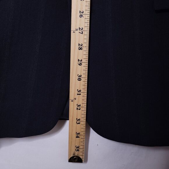 Christian Dior Wool Blazer Mens 42L Navy Striped - Picture 7 of 13